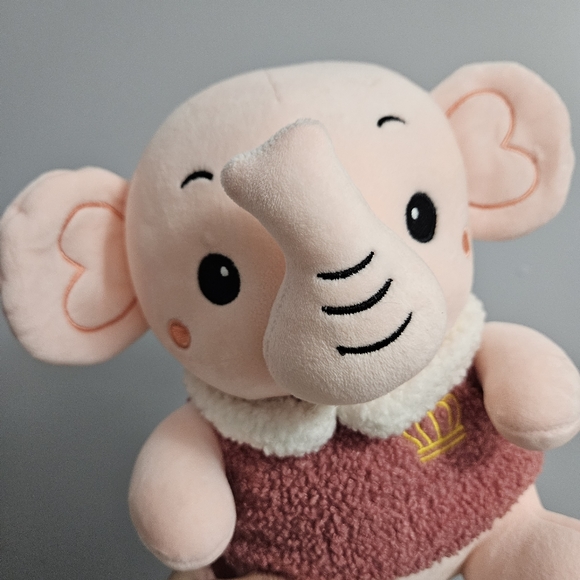 Pink Baby Elephant Stuffed Animal Plush - Picture 11 of 15